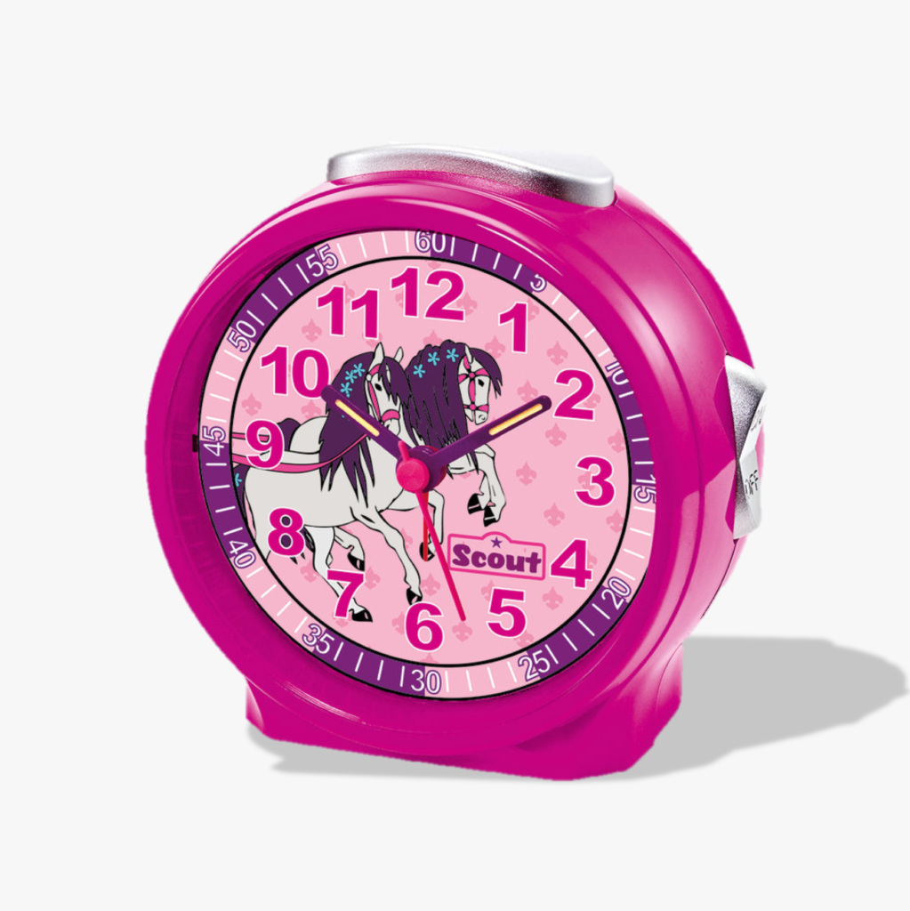 280001071 Children's alarm clock with horse motif