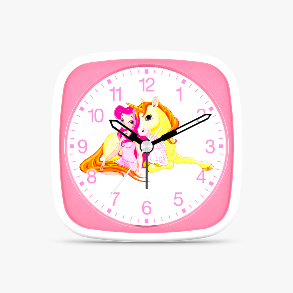 04-27016-22 Children's alarm clock with unicorn motif