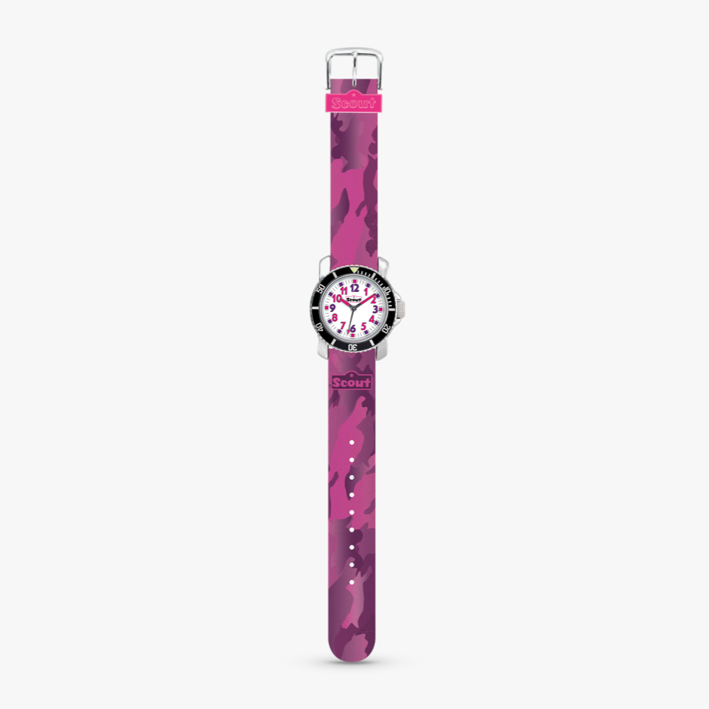 280377004 Kinderuhr mit Camouflage Print