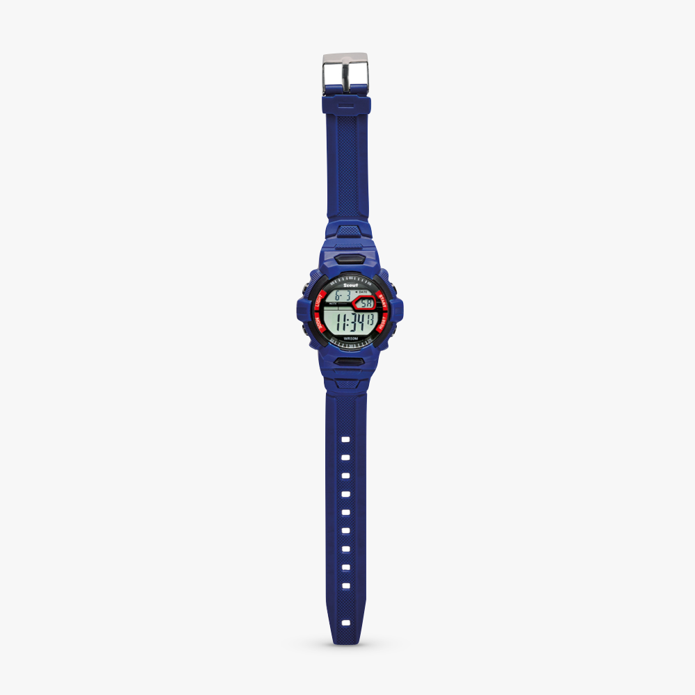 280308001 Kinderuhr blau mit Digitalanzeigen