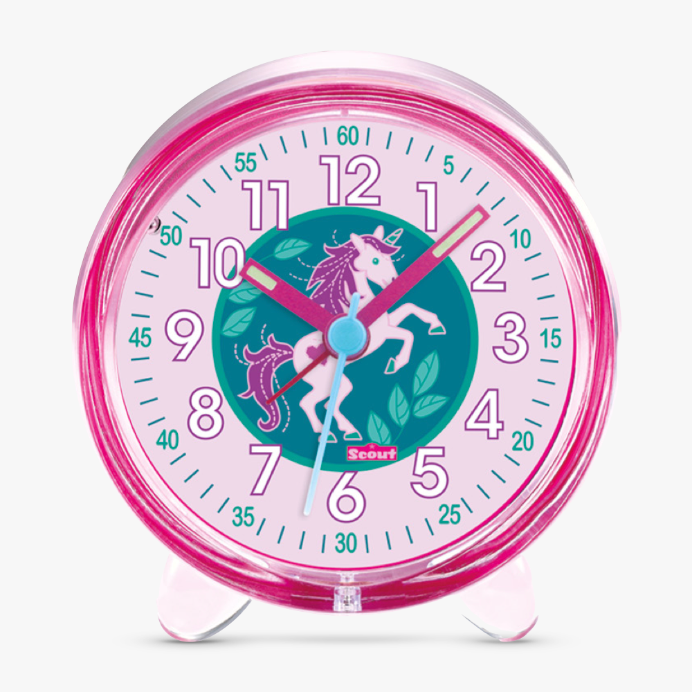280001027 Children's alarm clock with unicorn motif
