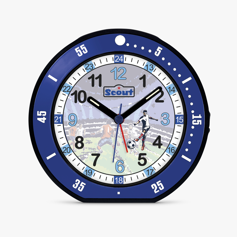 280001004 Children's alarm clock with football motif