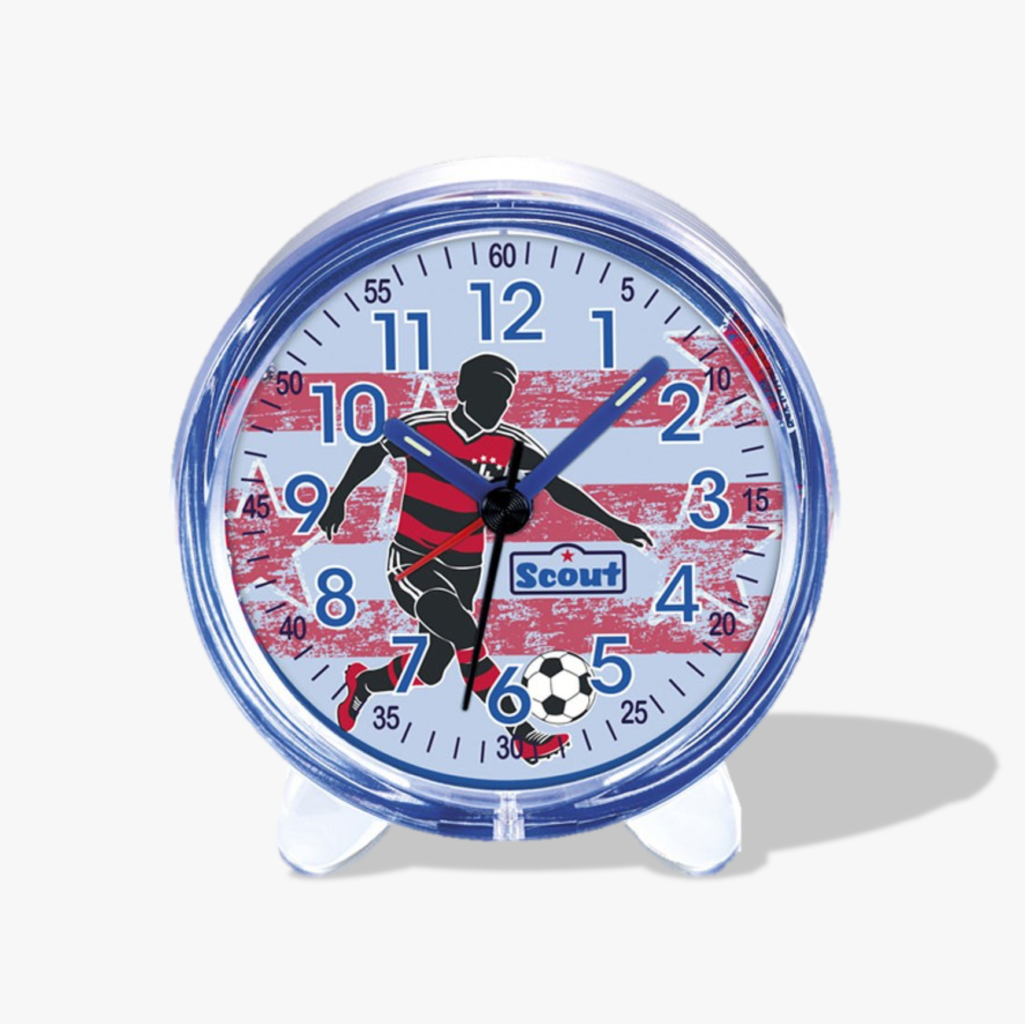 280001052 Children's alarm clock with football motif