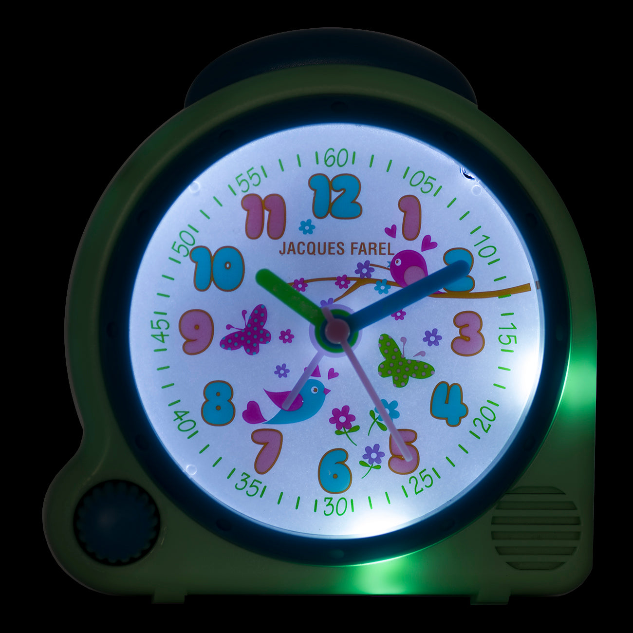 AVC16 children's alarm clock with bird motif and LED lighting