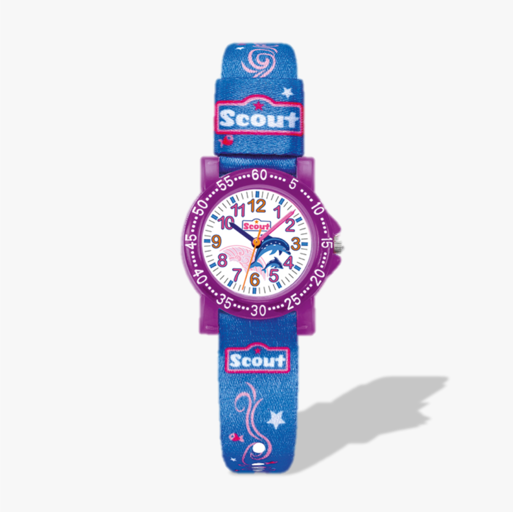 280375001 Kinderuhr mit Delfin Motiv